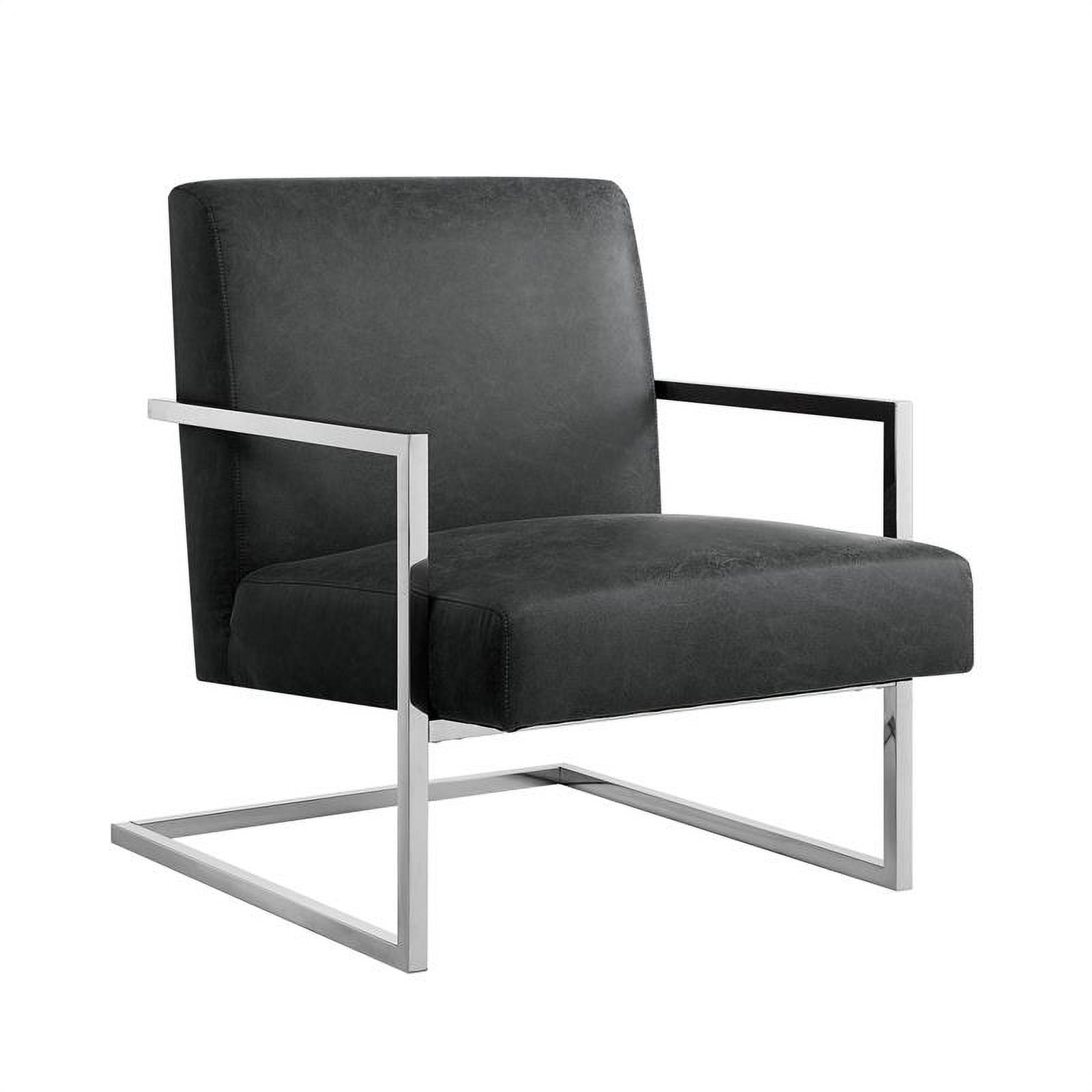 Charcoal Faux Leather Accent Chair A56703
