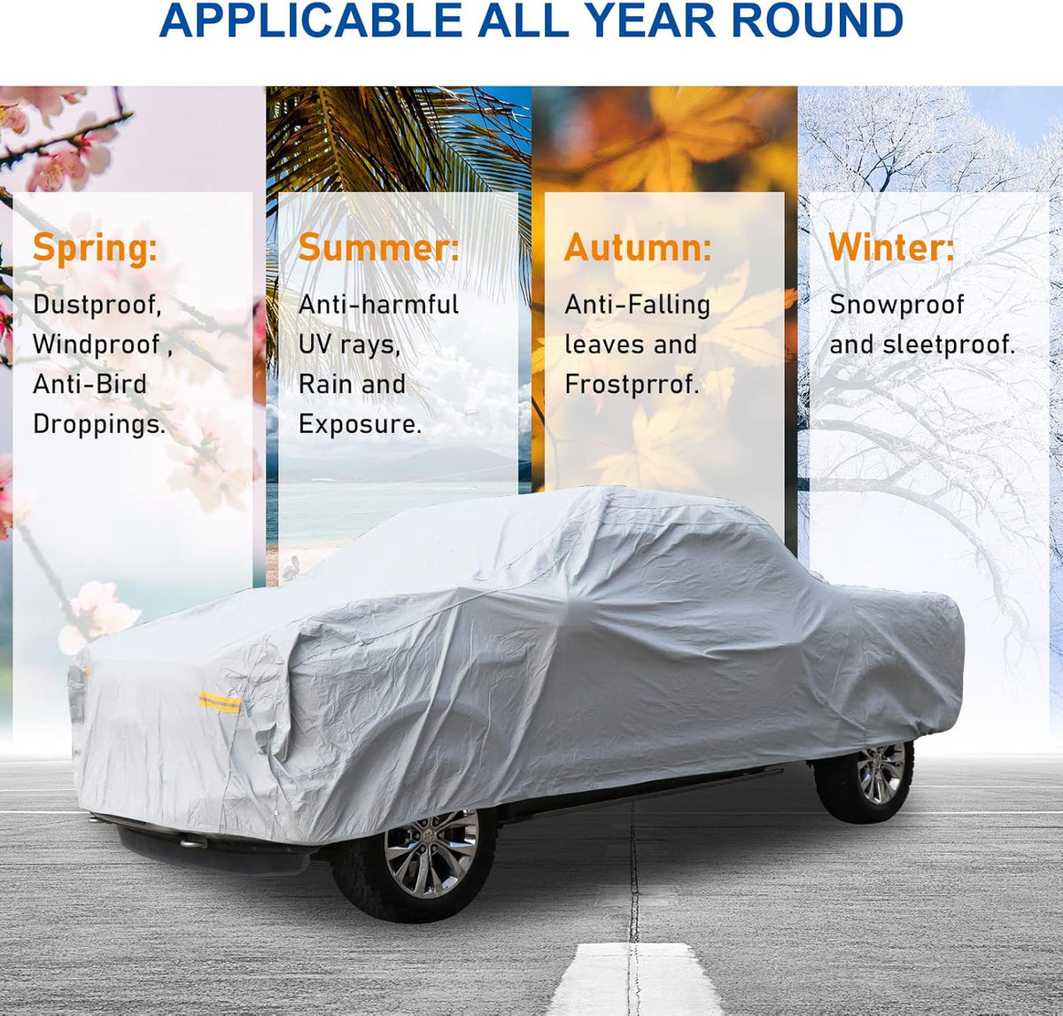 Waterproof Windproof Pickup Car Cover for Ford F150 2001-2019 Raptor L88243