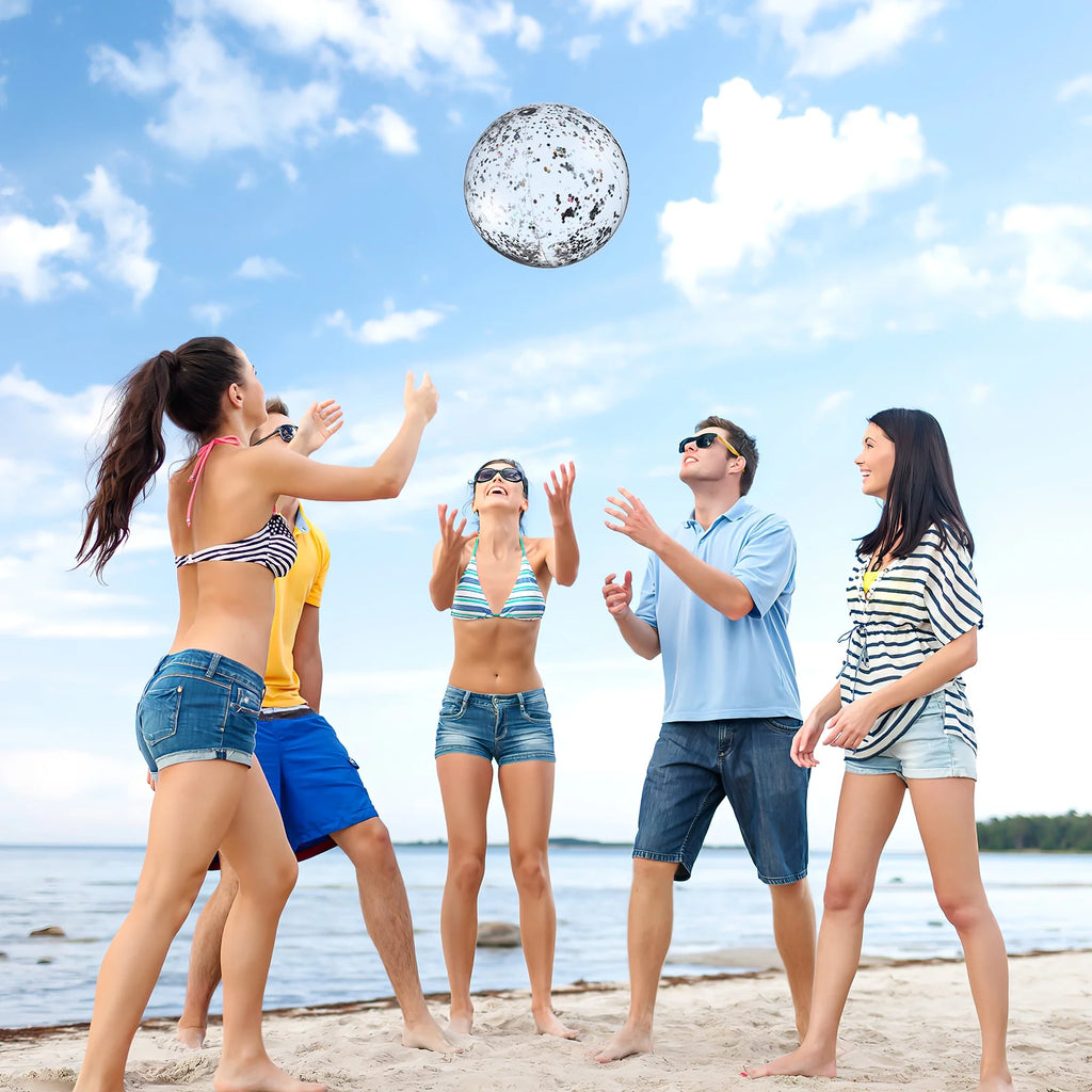 2 Pcs Inflatable Beach Balls with Air Pump H452829