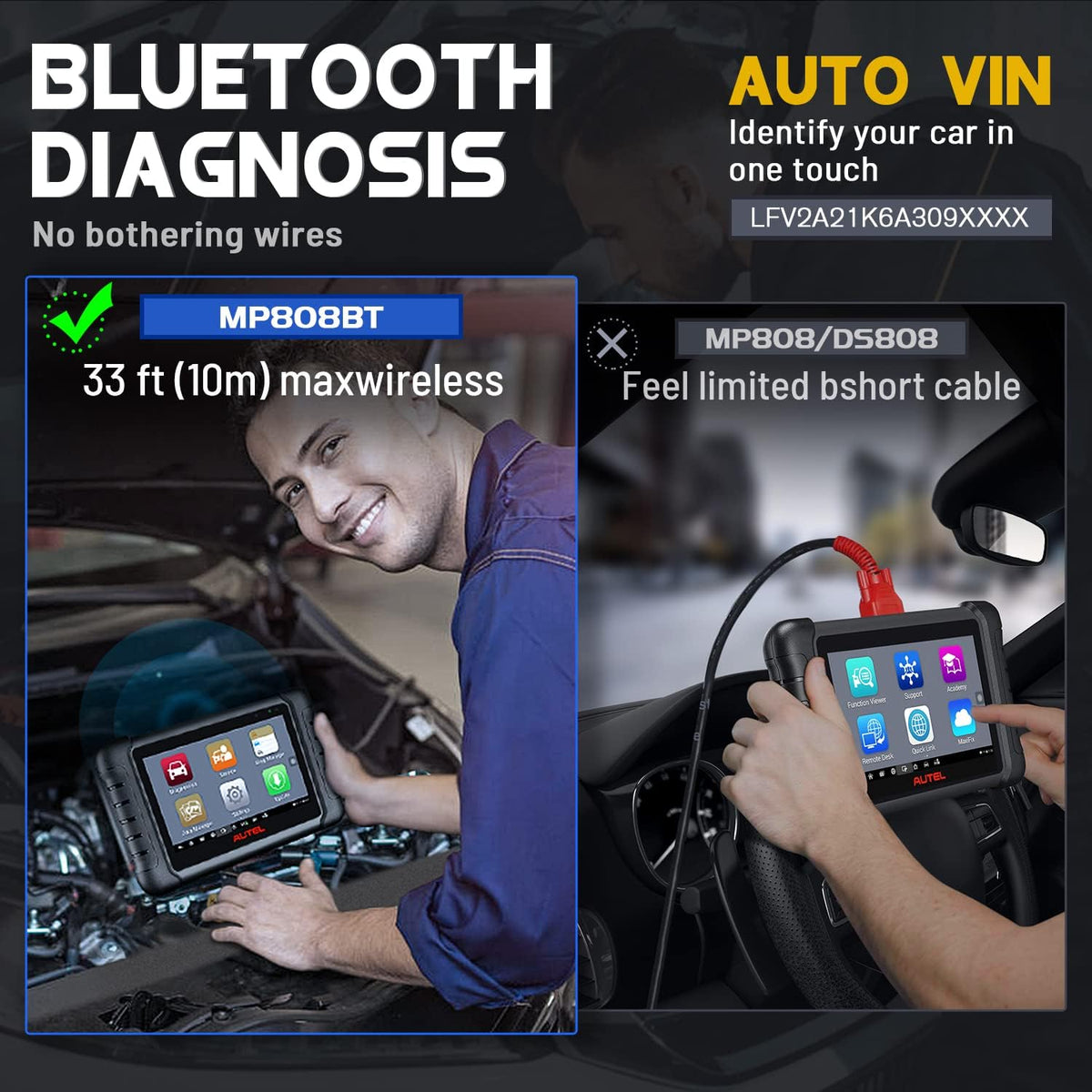 2022 Newest Car Diagnostic Scan Tool with Advanced Bi-Directional Control, All Systems Diagnosis, 30+ Service M7660