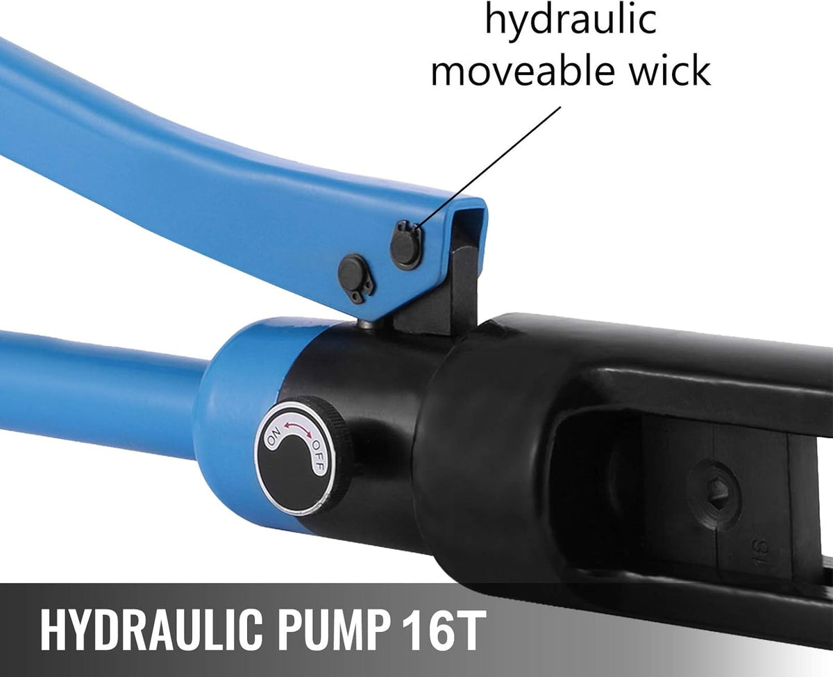 16 Ton Hydraulic Wire Crimper with 11 Dies I869055