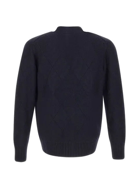 Kangra argyle-knit cardigan