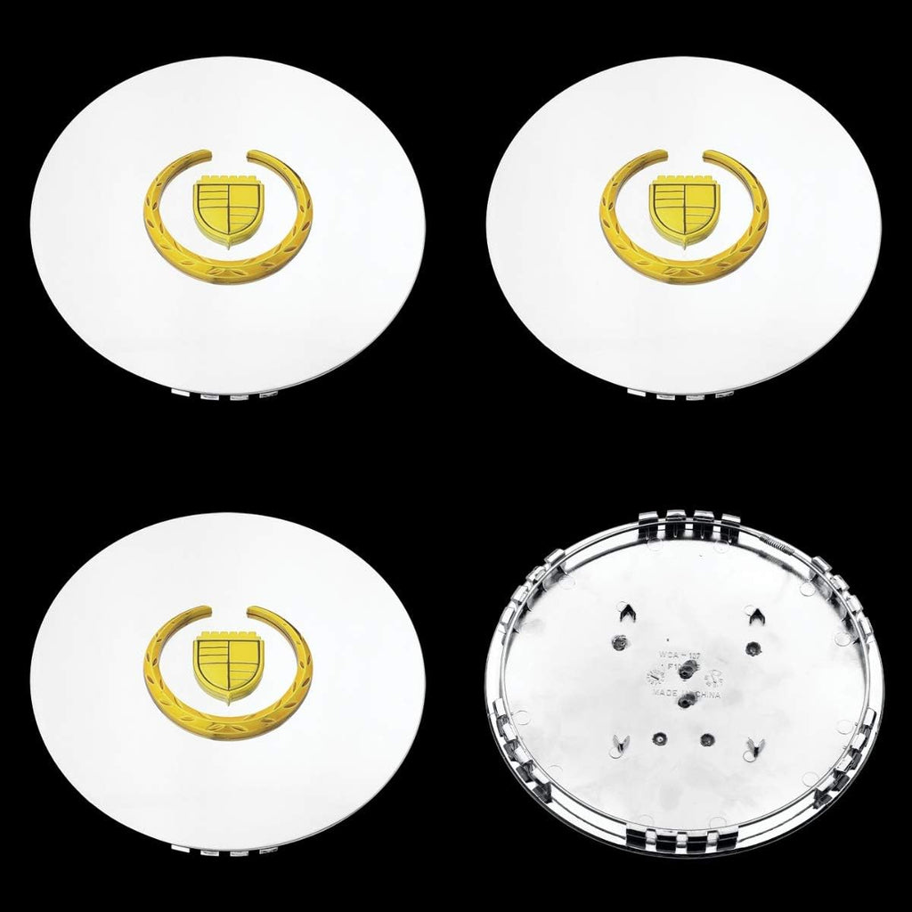 Set of 4 Chrome & Gold 17 inch 20 inch Wheel Hub Center Caps C980211