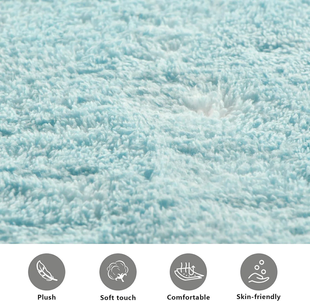 Non Slip Quick Dry Shaggy Bath Mat 39x20 in M678108