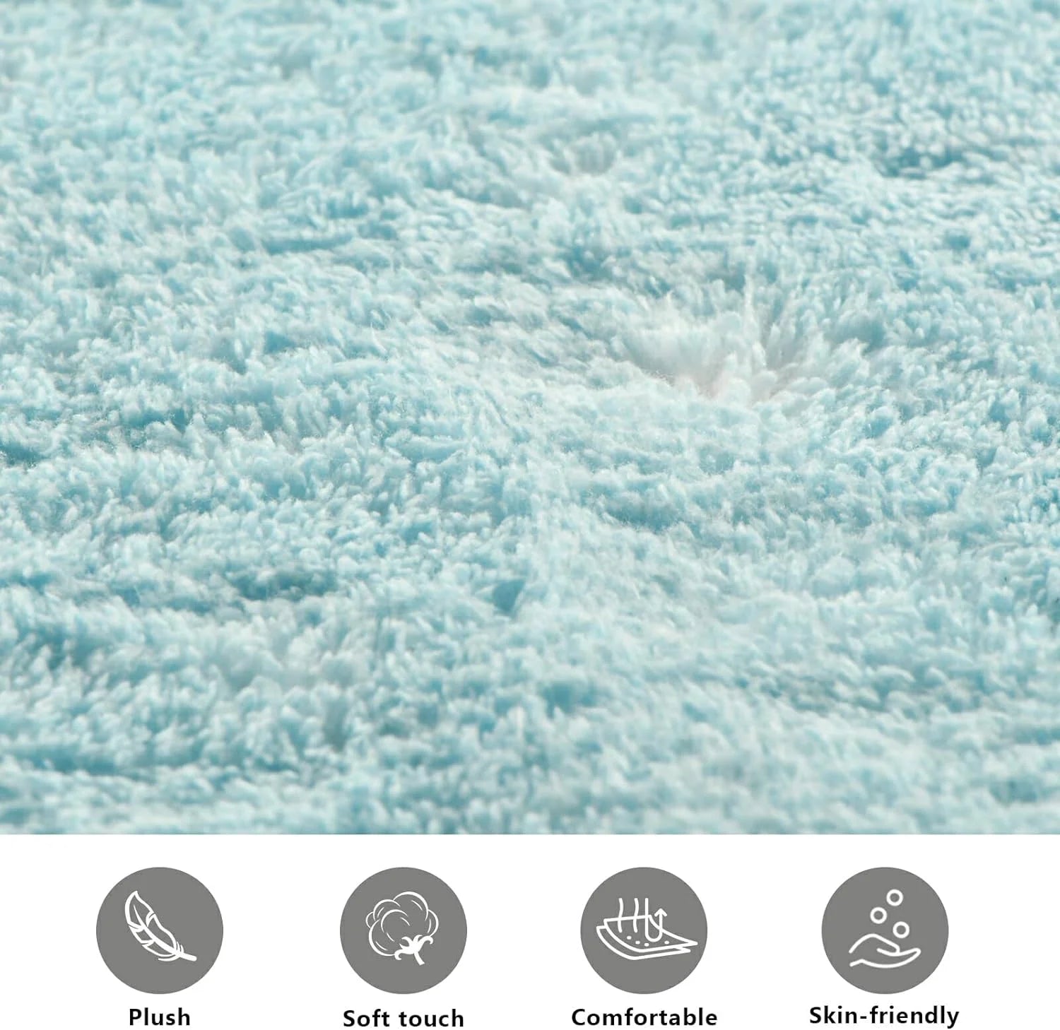 Non Slip Quick Dry Shaggy Bath Mat 39x20 in M678108