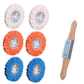 Airway Buffing Wheel Kit 7 PCs, 8" Diameter, 5/8" Arbor Hole, 16 Ply A18780