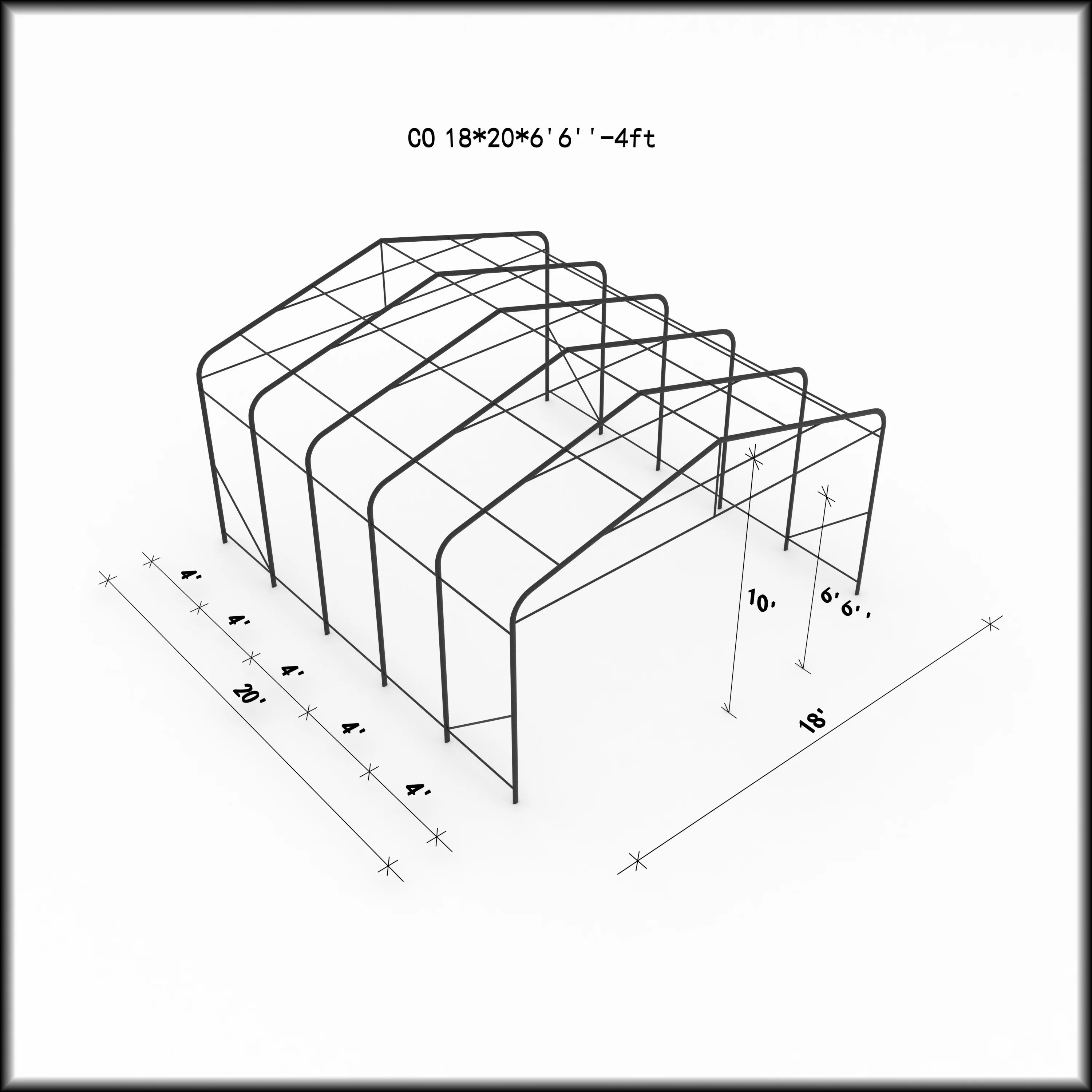 Double Car Shelter 18 ft x 20 ft E607320