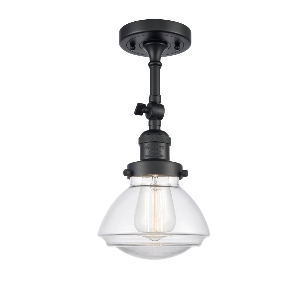 Black LED Semi Flush Mount G598