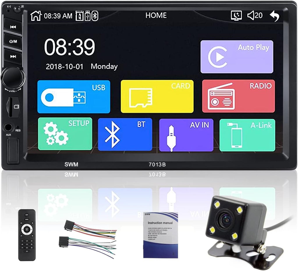 7 Inch Double Din Car Stereo with Backup Camera, Pack of 2 L106