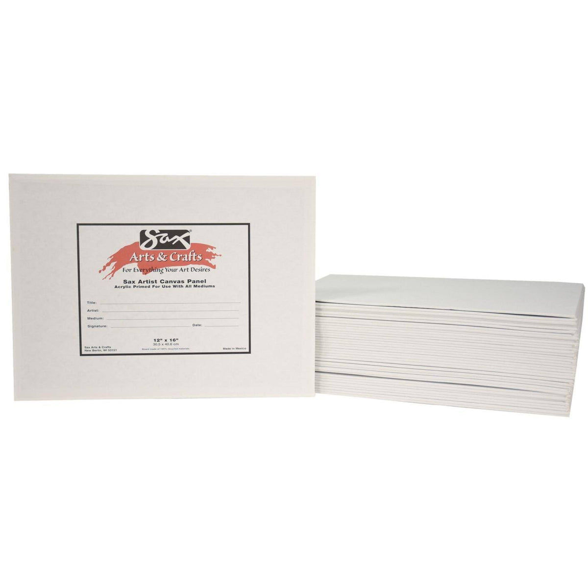 White Canvas Panels, Case of 36 - 12 x 16 Z432