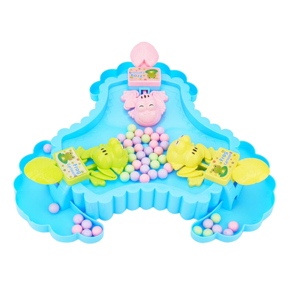 Blue Hungry Frogs Eating Beans Board Game T6146