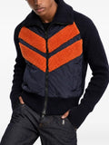 DSQUARED2 chevron-fleece knitted-sleeve jacket
