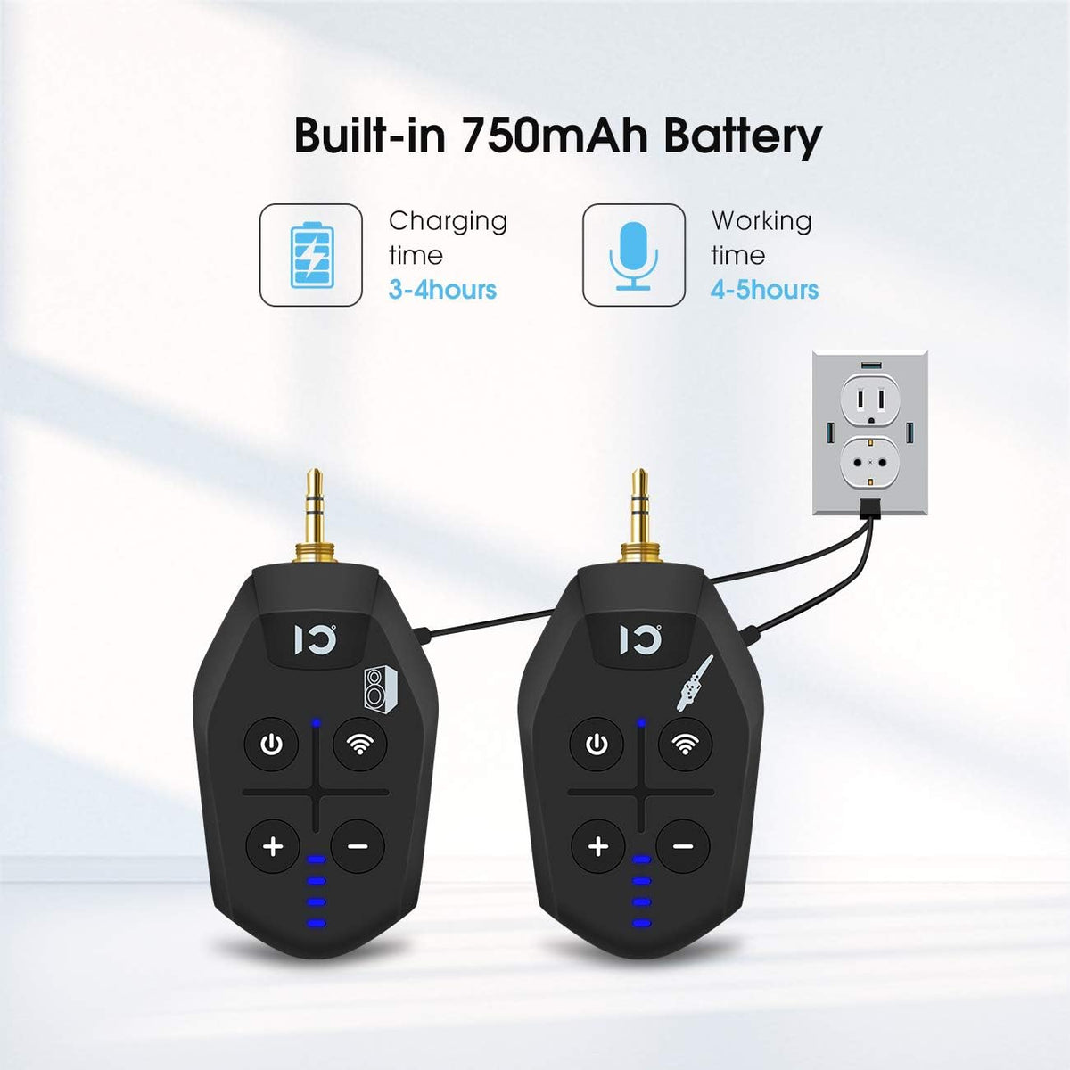 Wireless Guitar Transmitter Receiver Set Pack of 2 Y8144