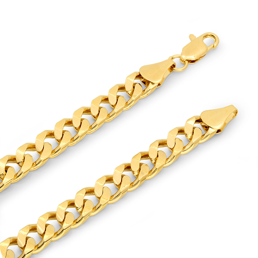 14k Yellow Gold Plated Curb Choker Chain Necklace, 20 inches M59917