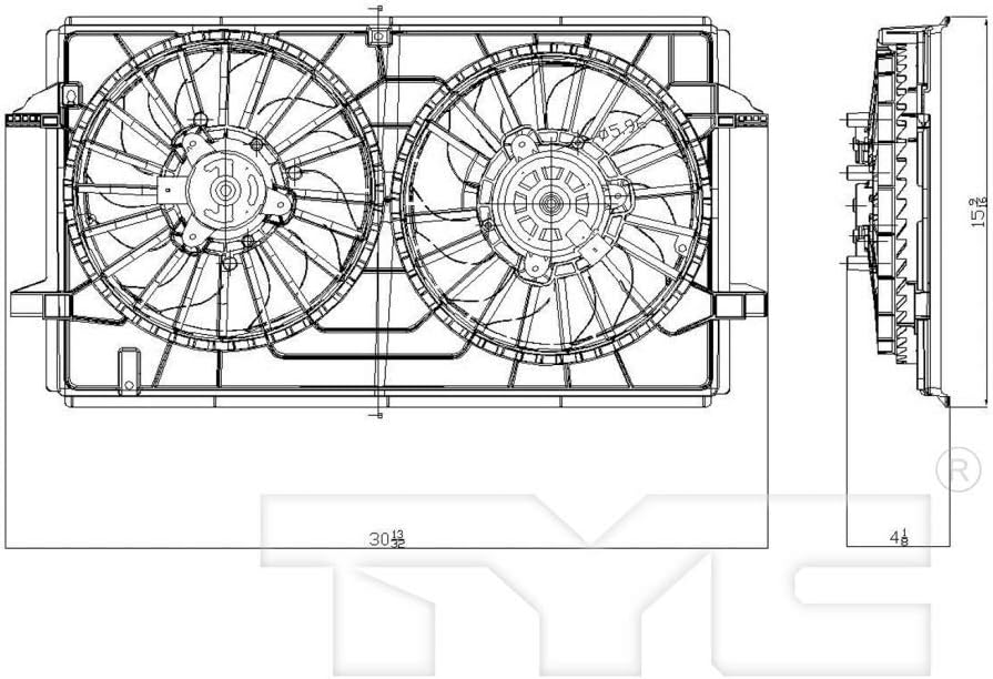 Cooling Fan Assembly for Radiator/A/C Condenser 2008 2012 O892725
