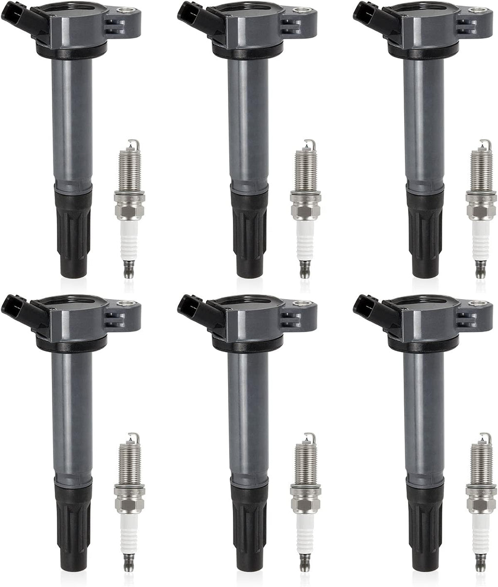 6 Pcs Ignition Coil Pack & Spark Plug for 2.5L 2.7L 3.5L S522