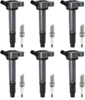 6 Pcs Ignition Coil Pack & Spark Plug for 2.5L 2.7L 3.5L S522