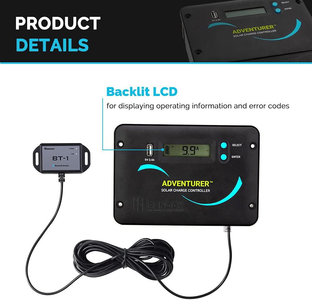 400 Watts 12 Volts Monocrystalline Solar RV Kit with 30A PWM LCD Charge Controller W197