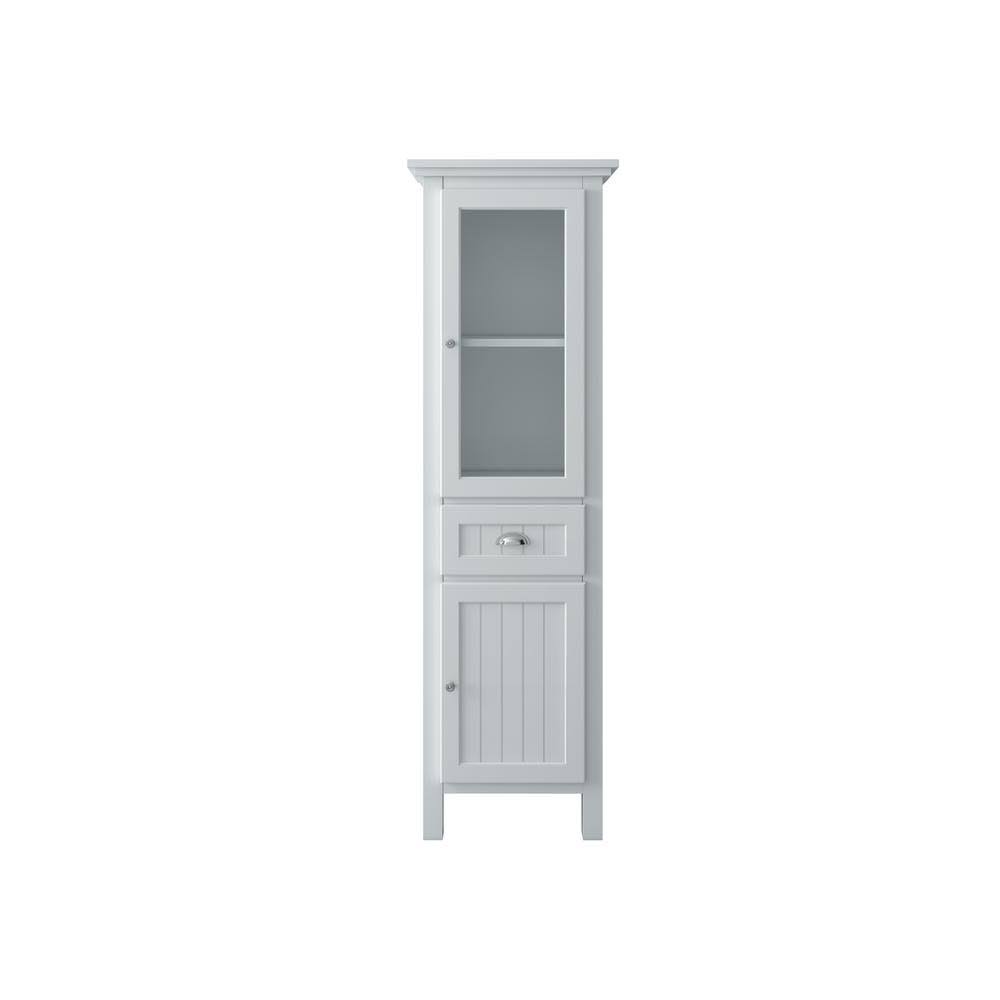 White Bathroom Linen Storage Cabinet S8222