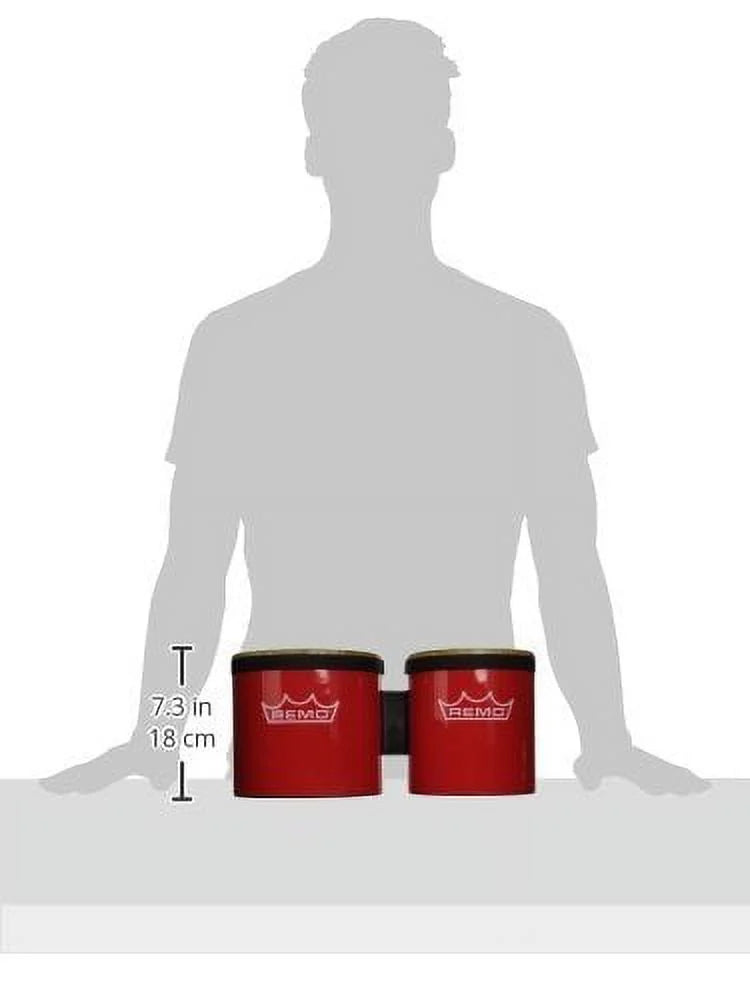 Red 6-7 in. Remo Festival Bongo Drum G517