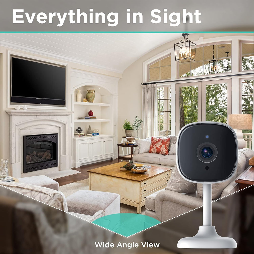 2 Pack Wi-Fi Smart Indoor Camera with 2-Way Audio and Night Vision O8257