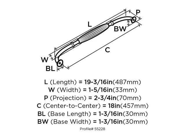 Satin Nickel Appliance Pull X9478