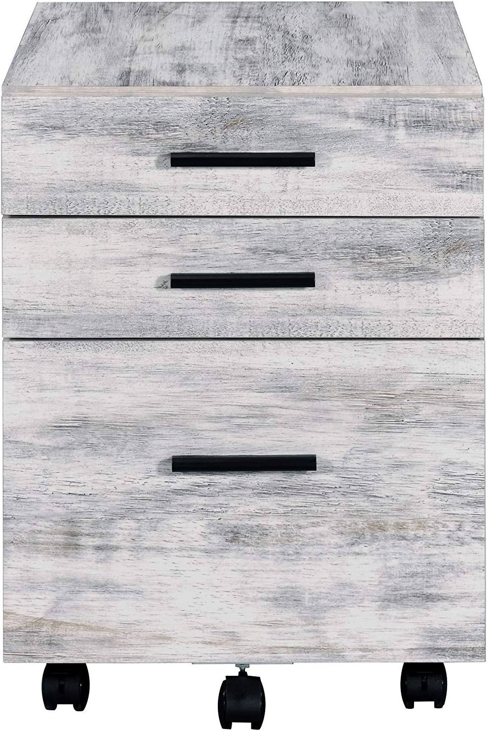 White-Ash & Black Tall File Cabinet S415681