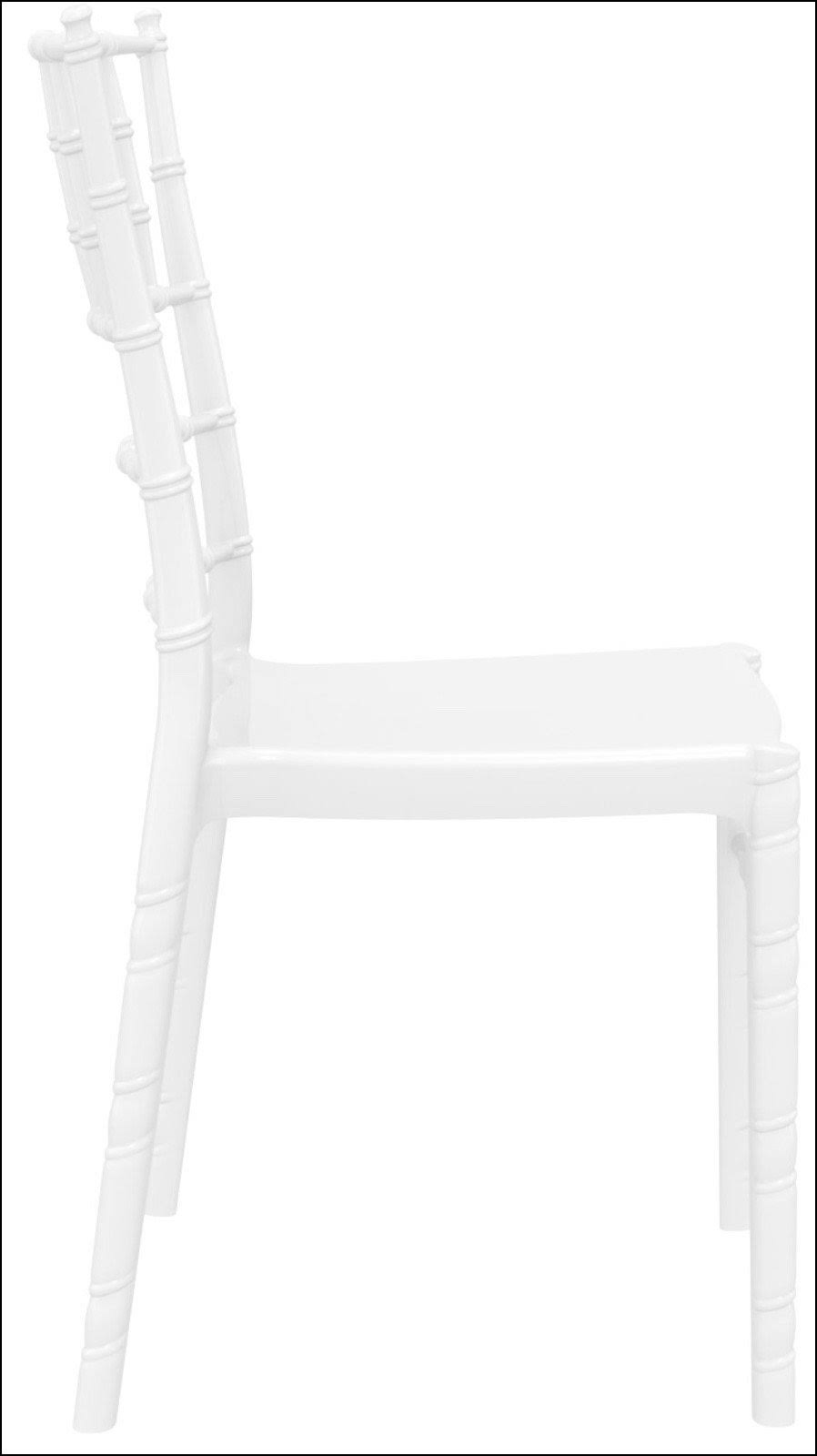 Glossy White Polycarbonate Dining Chair M64563