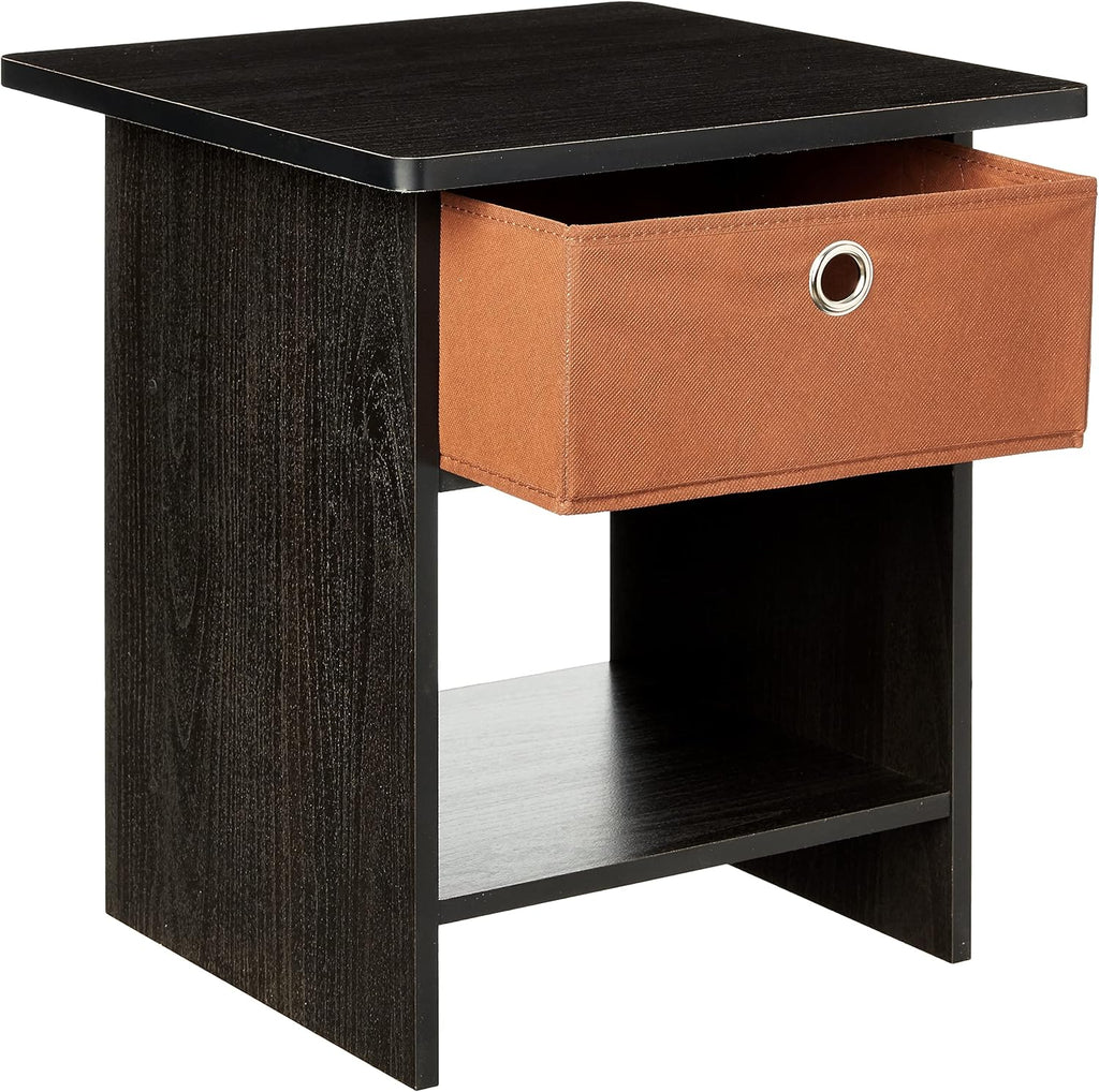 2-Pack End Table Nightstand, Medium Brown G325