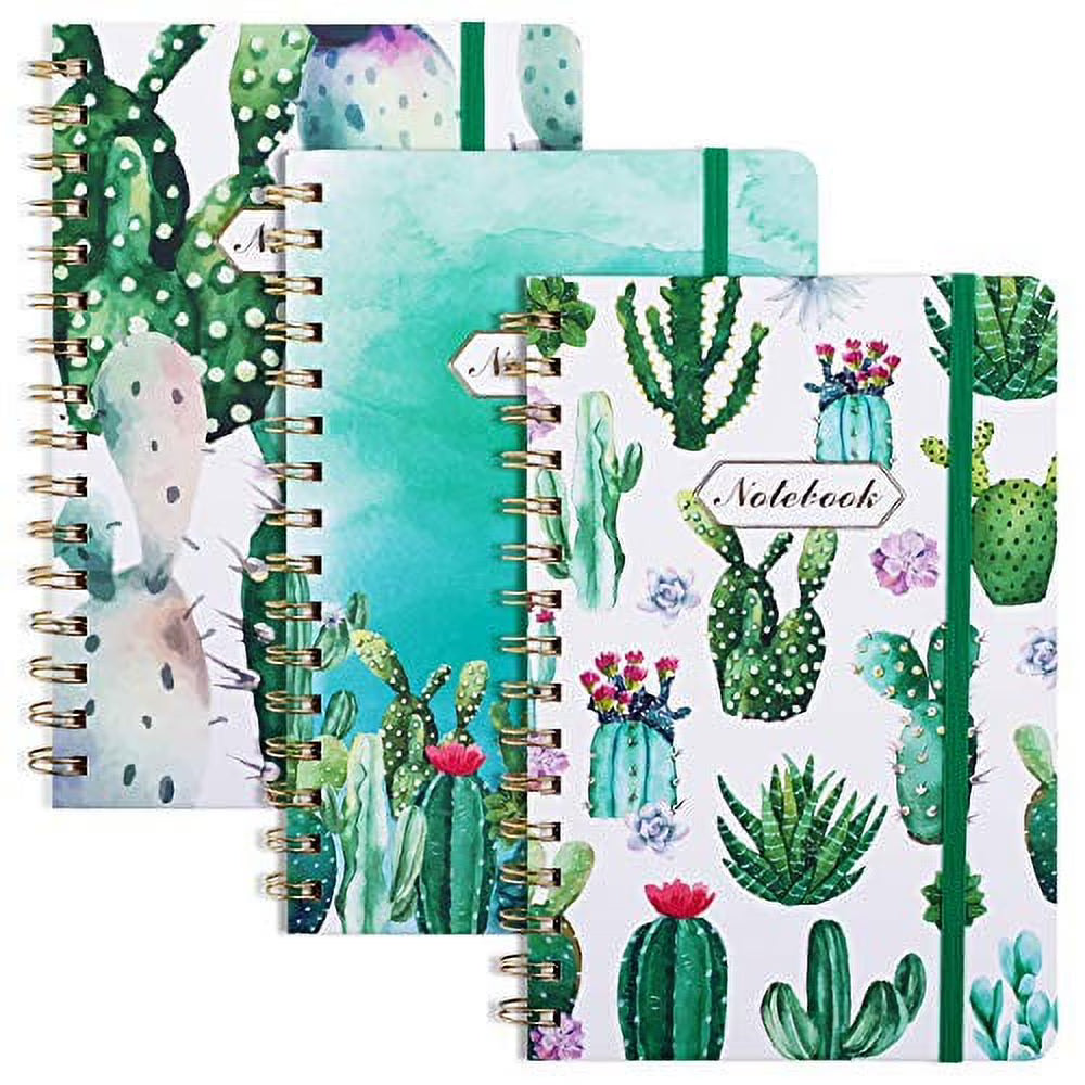 3 Pack A5 Spiral Notebook, Ruled Journal, Hardcover, 160 Pages L8689