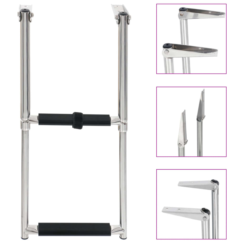 2-step Stainless Steel Folding Boarding Ladder W851