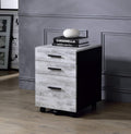 White-Ash & Black Tall File Cabinet S415681