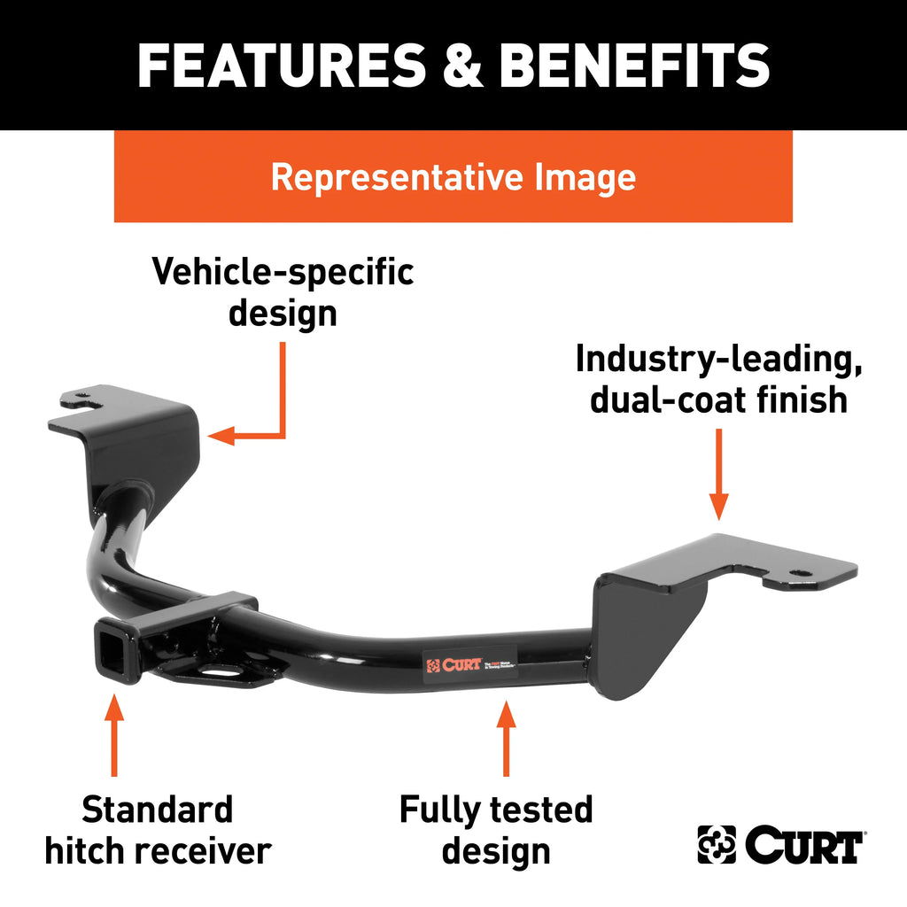 Class 1 Trailer Hitch with Installation Hardware, Pin & Clip R128348