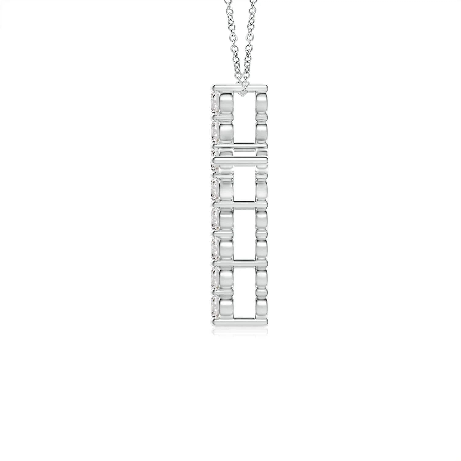 Diamond Cross Pendant Necklace in Platinum A2597