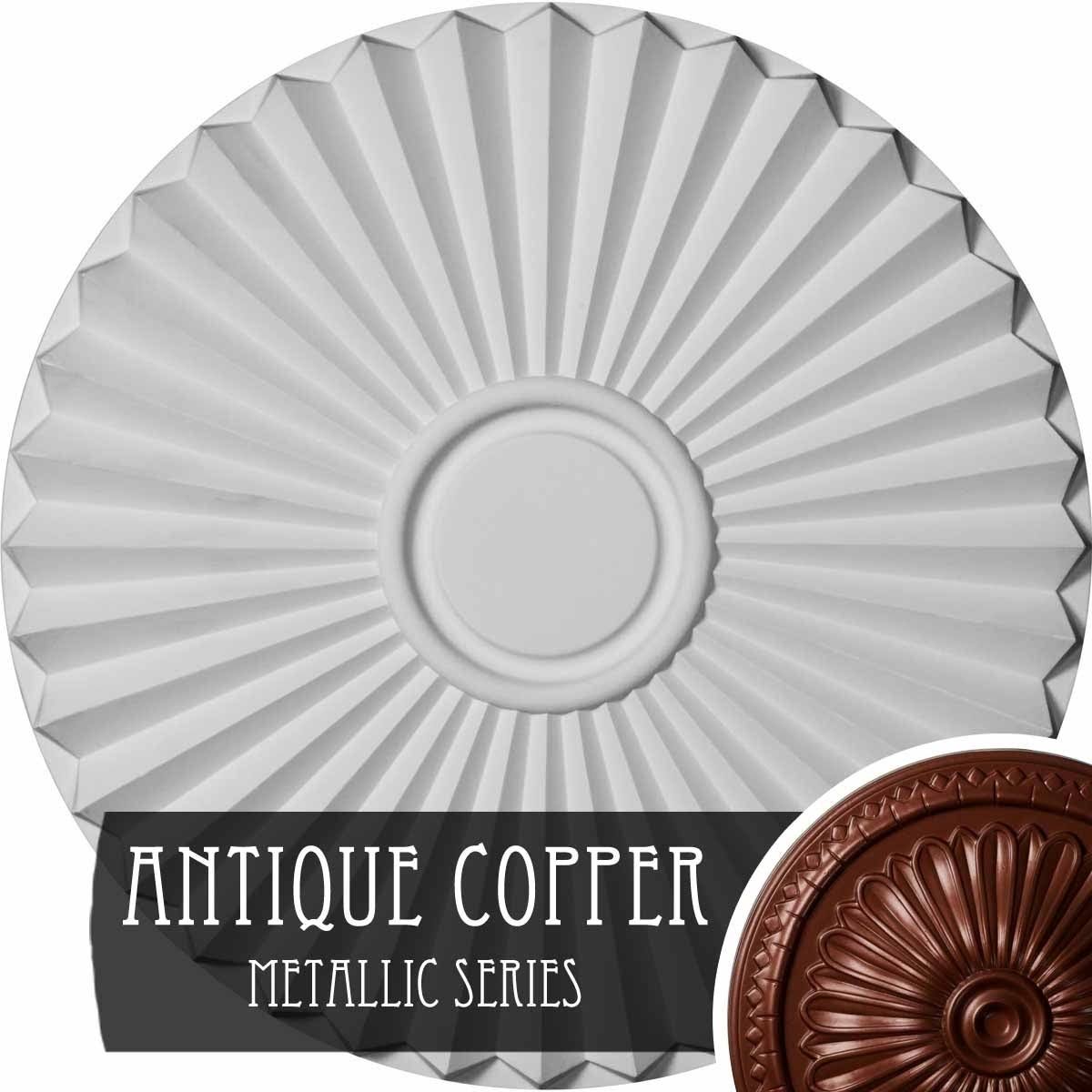Hand-Painted Castle Stone Ceiling Medallion C34882