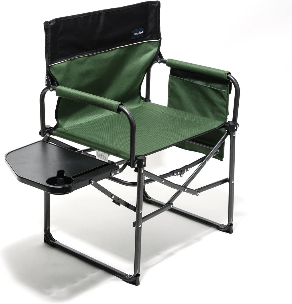 Heavy Duty Oversized Portable Folding Chair with Side Table Z583