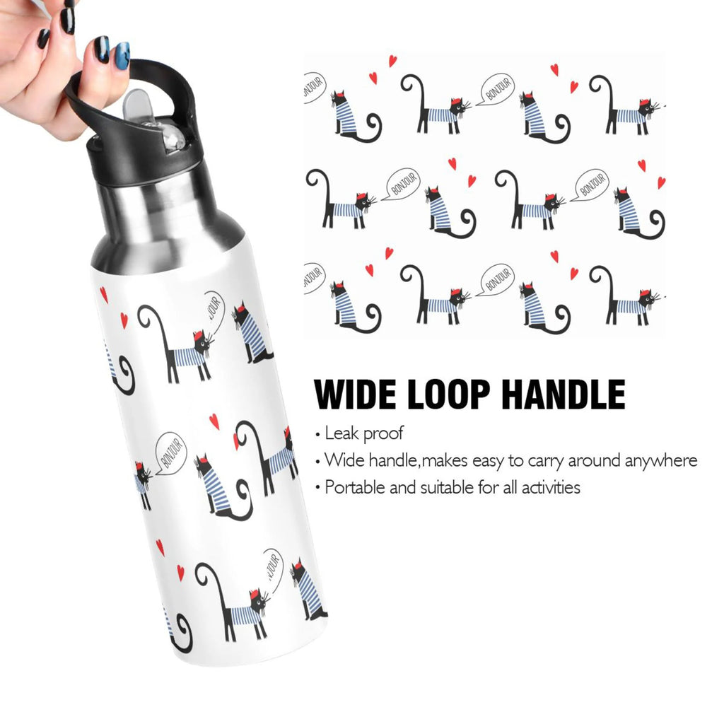 Stainless Steel Insulated Water Bottle with Straw Lid I759757