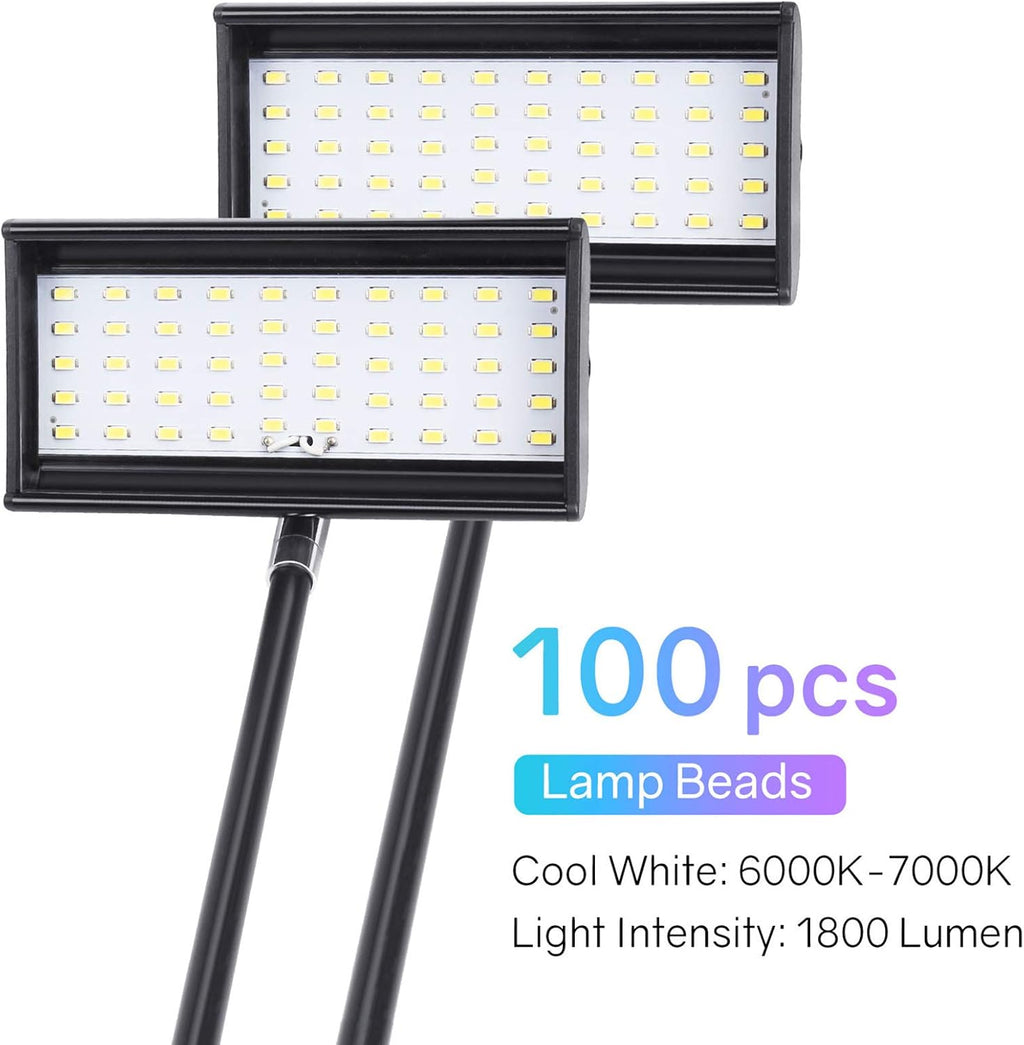 2pcs Black LED Trade Show Lights with Clamps, Mounting Brackets, Power Cables, Connect Cables X98338
