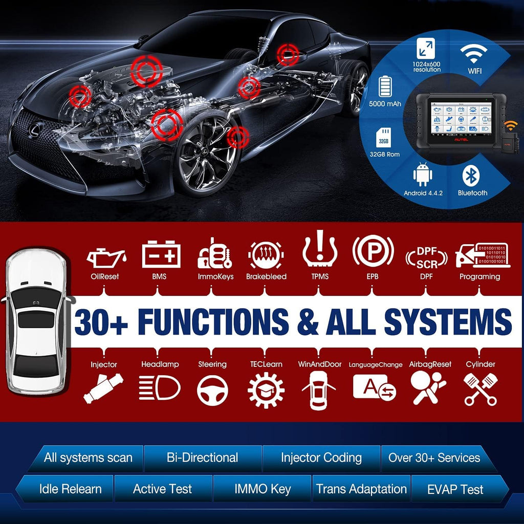 2022 Newest Car Diagnostic Scan Tool with Advanced Bi-Directional Control, All Systems Diagnosis, 30+ Service M7660