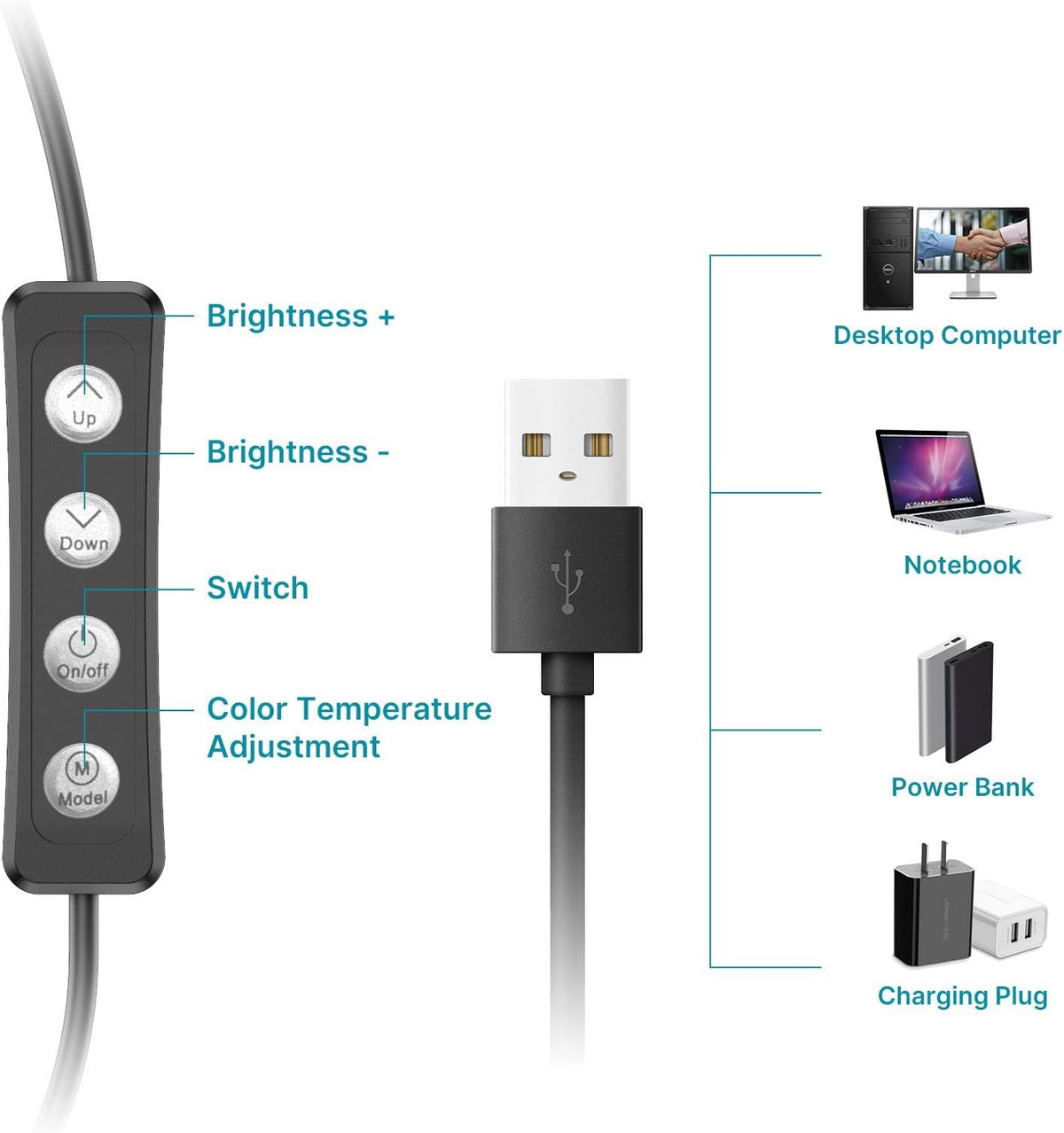 Pack of 2 USB Powered LED Video Light N396