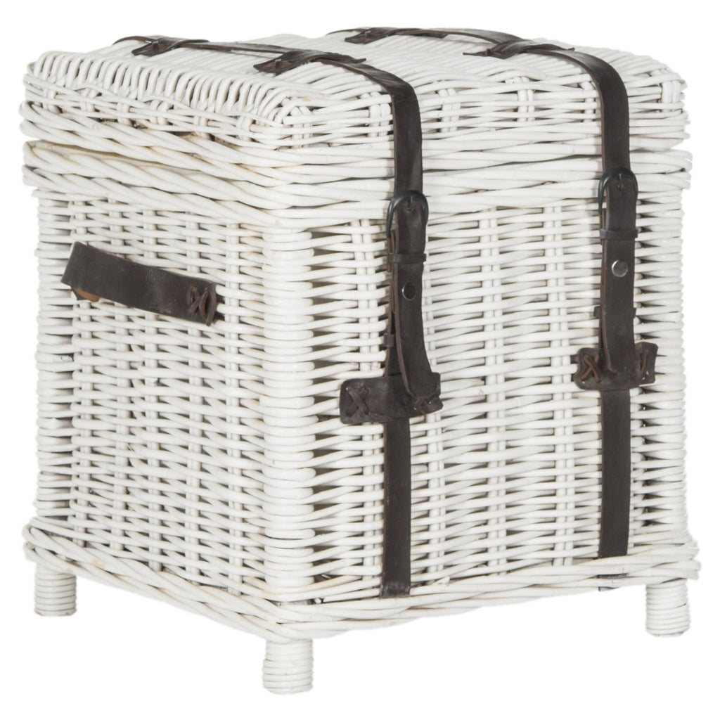 White Wicker Side Trunk R62467