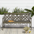 3-Person Gray Acacia Hardwood Garden Bench S648