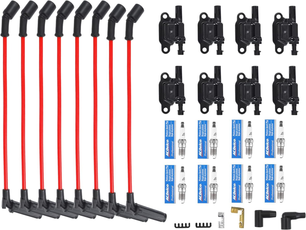8 PCS Spark Plugs, 8 PCS Spark Plug Wires, 8 PCS Ignition Coil J668061
