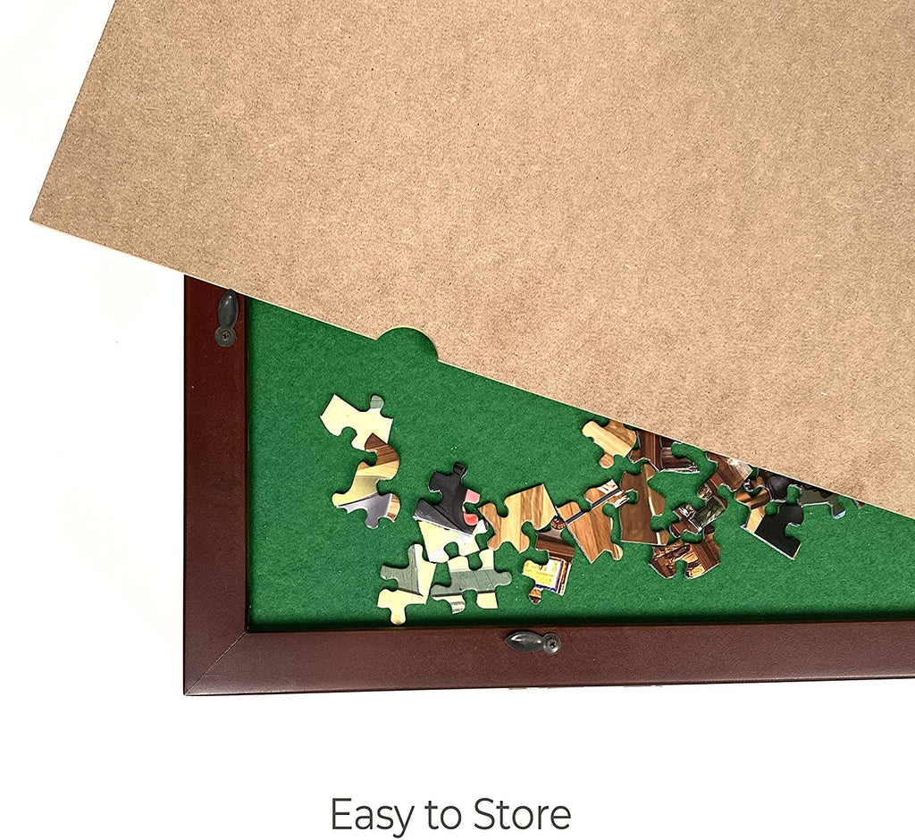 Adjustable Wooden Jigsaw Puzzle Table with Felt Mat 32” x 22” H95146