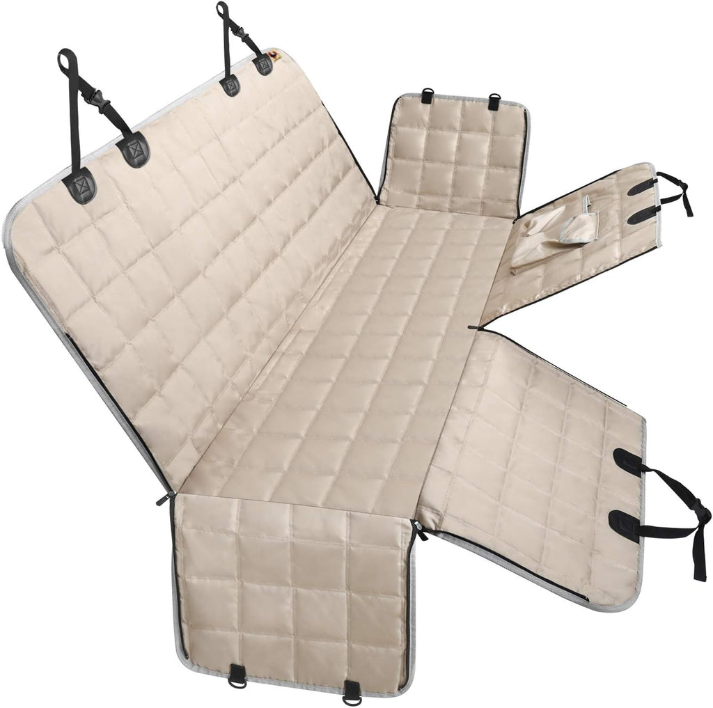 Waterproof Dog Car Seat Cover Hammock for Backseats, Beige Pack of 2 L992441