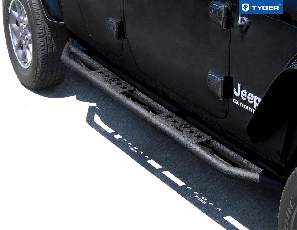 Textured Black Side Step Nerf Bars Running Boards J239190