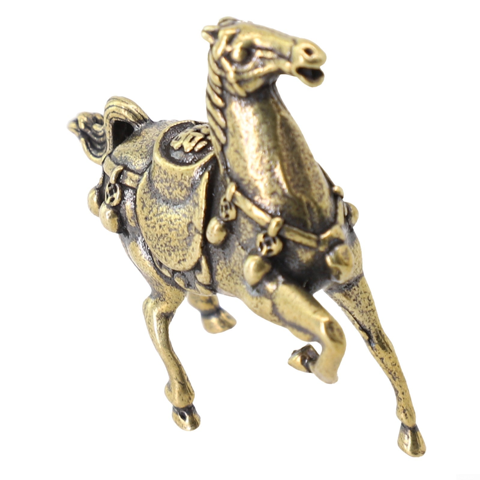 Solid Copper Race Horse Miniature Figurines Desk Decor O554