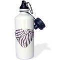 Pink Heart Zebra Print 21 oz Sports Water Bottle N495