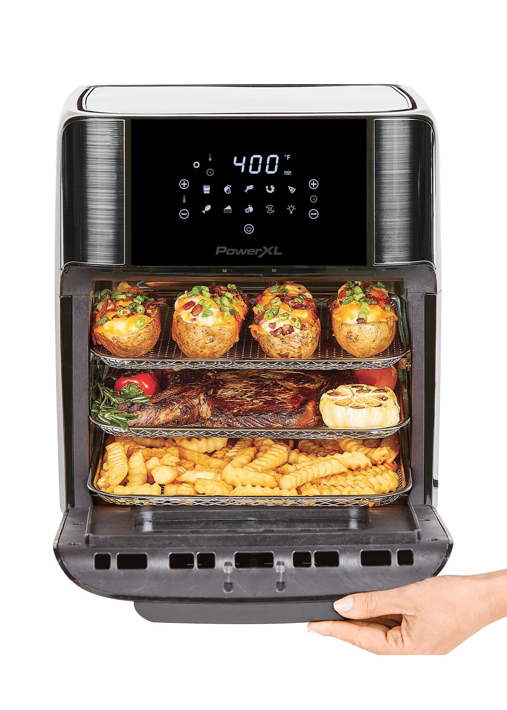 12 Quart Black Stainless Steel Air Fryer O101