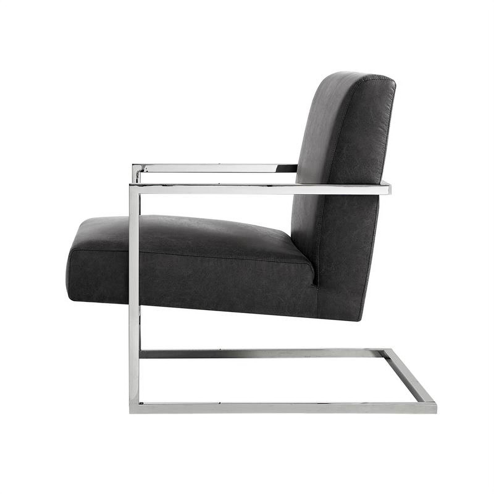Charcoal Faux Leather Accent Chair A56703